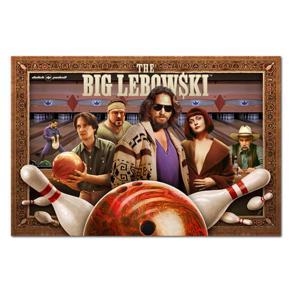 The Big Lebowski pinball machine translite