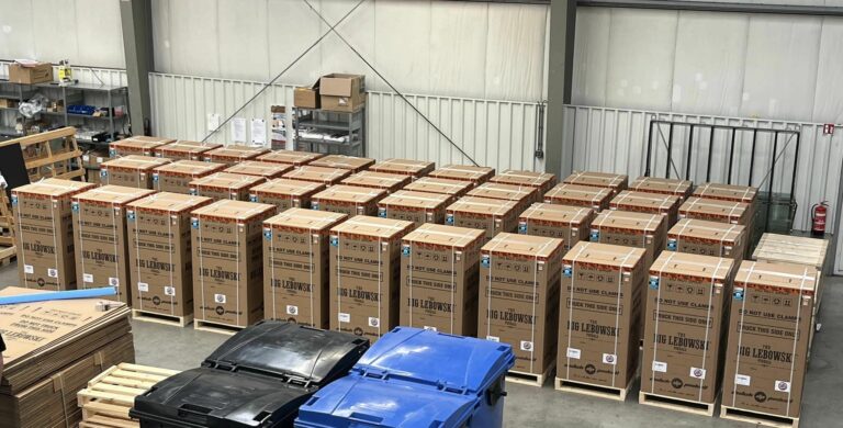 40 Big Lebowski pinball machines shipping to CoinTaker distributor (USA)